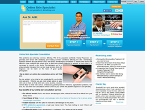 onlineskinspecialist com project â€” WebAppMate portfolio