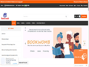 Bookwomb Small supporting visual on the Portfolio page